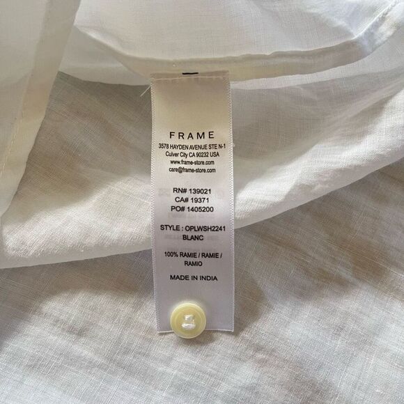 Frame Denim White Ruffle Blouse - Picture 9 of 10